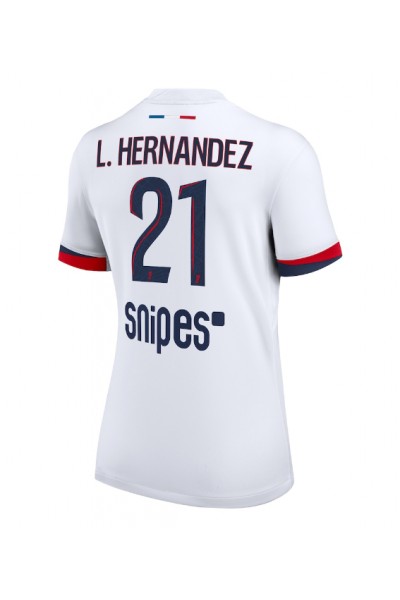 Paris Saint-Germain Lucas Hernandez #21 Jalkapallovaatteet Naisten Vieraspaita 2025-26 Lyhythihainen Paris Saint-Germain Lucas Hernandez #21 Jalkapallovaatteet Naisten Vieraspaita 2025-26 Lyhythihainen